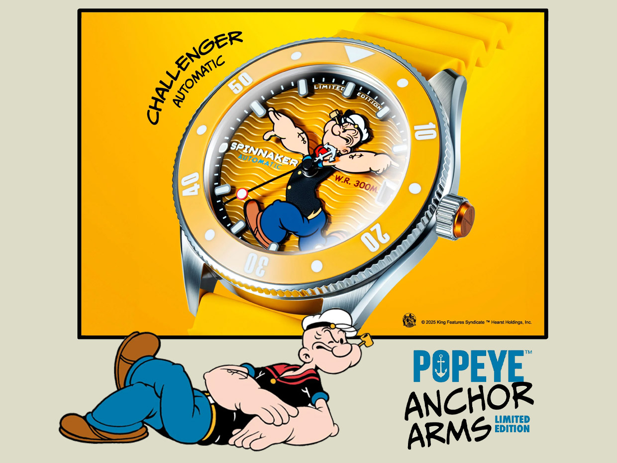 Spinnaker Rilis Challenger Otomatis SP-5163 Popeye Anchor Arms Edisi Terbatas