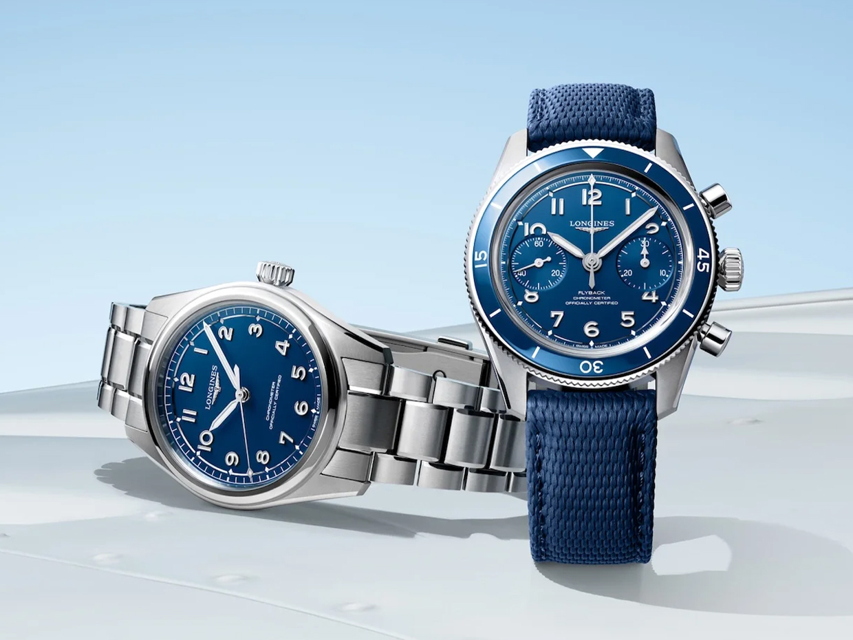Longines Tambahkan Varian Dial Biru pada Spirit Pilot & Spirit Pilot Flyback