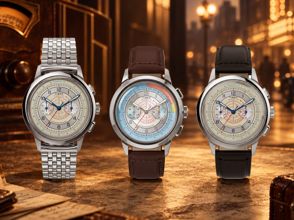 Timex Rilis Marlin Neo Classic Chronograph, Terinspirasi Gaya 1930-an dengan Telemeter dan Tachymeter